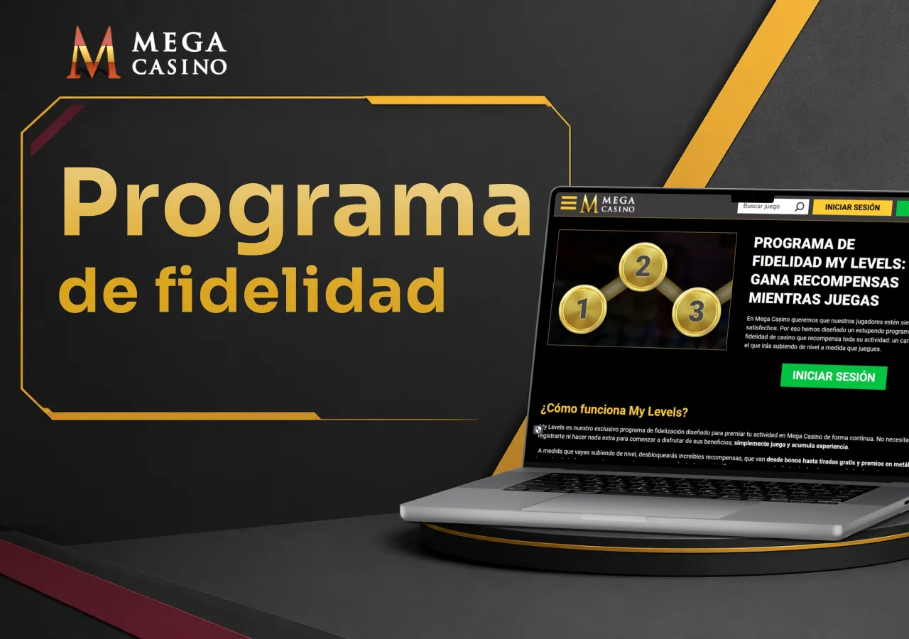 Portátil con la página del programa de fidelidad y sus ventajas para los usuarios.
