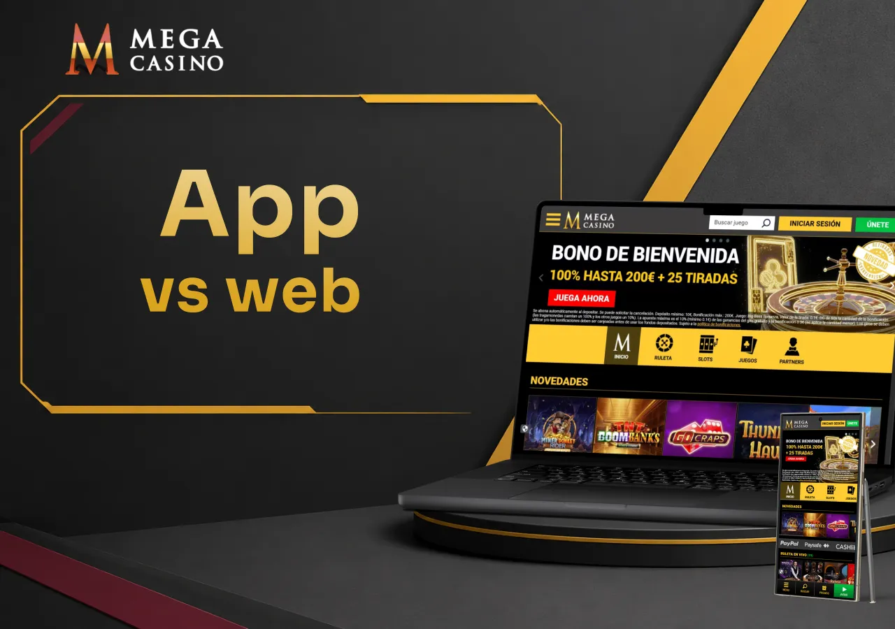 Teléfono y portátil con la página principal para comparar las versiones móvil y web.